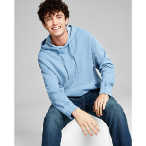 And Now This Men Fleece Pullover Hoodie Light Blue Size XXL